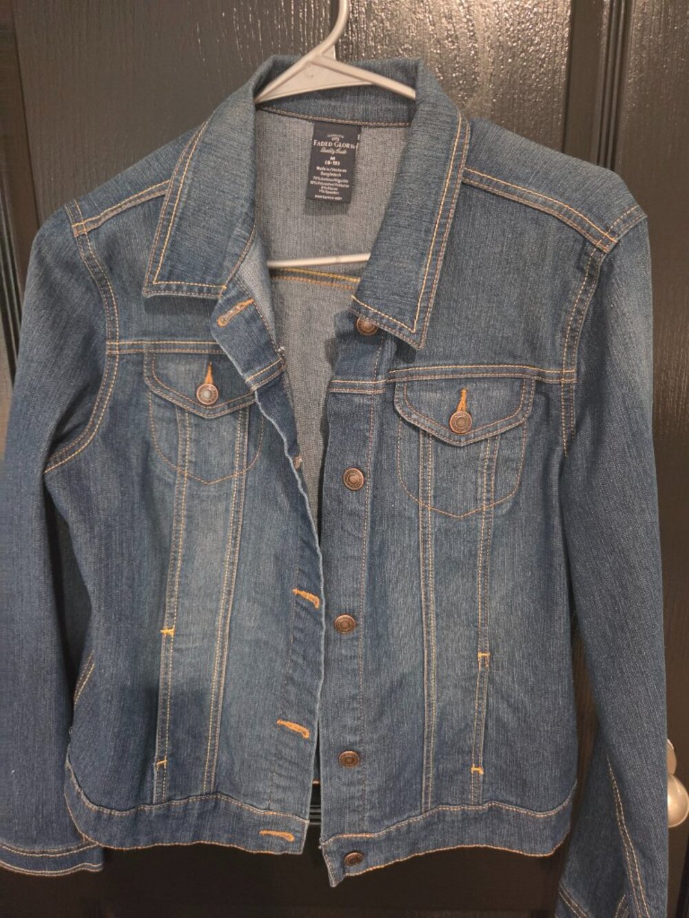 Faded Glory Womens Blue Denim Jean Jacket size Medium 8-10
